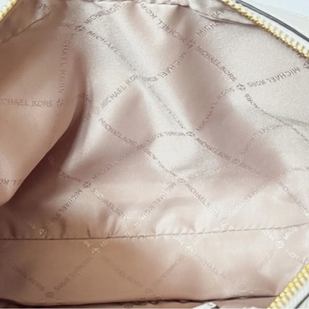 MICHAEL KORS JET SET ITEM CHAIN CROSSBODY BAG LIGHT CREAM MULTI CALF HAIR NWT - Picture 9 of 16
